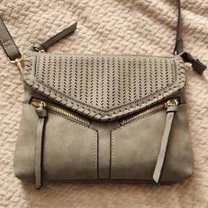Stylish Taupe Crossbody Bag